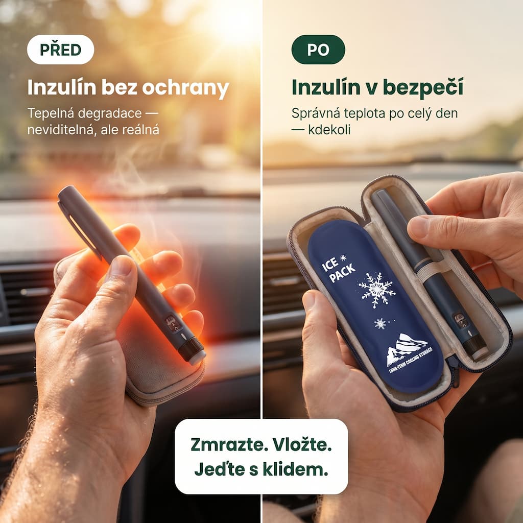 Chladící vložka na inzulín před a po – inzulín v bezpečí